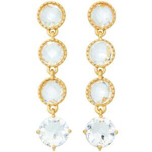BECKY GOLD RHINESTONE DROP EARRINGS